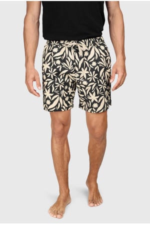 short all over print zwart/ecru