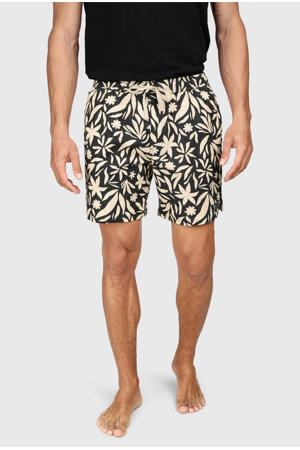 short all over print zwart/ecru