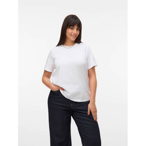 VERO MODA CURVE T-shirt ecru afbeelding