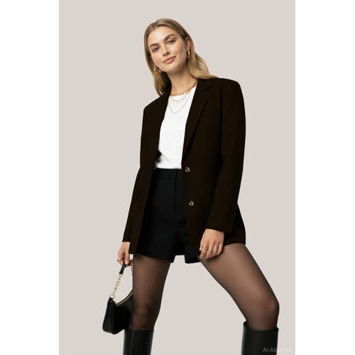 HYPEDROP regular blazer donkerbruin afbeelding