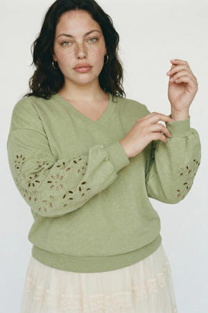 sweater limegroen