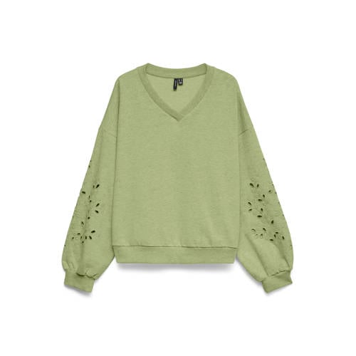 VERO MODA CURVE sweater limegroen afbeelding