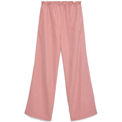 VERO MODA CURVE wide leg regular waist casual broek lichtroze afbeelding