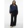 VERO MODA CURVE top blauw broderie