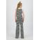 Raizzed straight regular waist gestreepte casual broek zwart met textuur