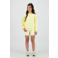 Raizzed sweater met backprint geel