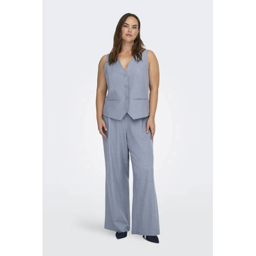 ONLY CARMAKOMA wide leg high waist pantalon blauw afbeelding