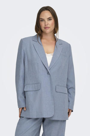 regular blazer blauw