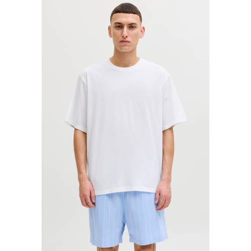 JACK & JONES shortama JACFLORENCE wit/lichtblauw afbeelding
