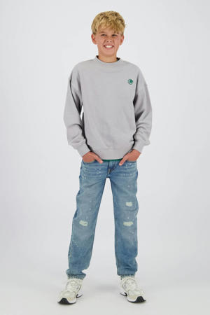 sweater met backprint grijs