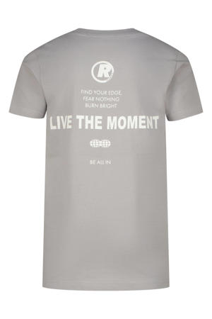 T-shirt met backprint grijs