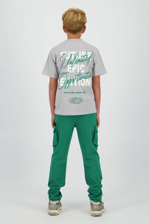 T-shirt met backprint grijs