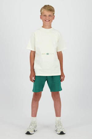 relaxed regular waist sweatshort groen