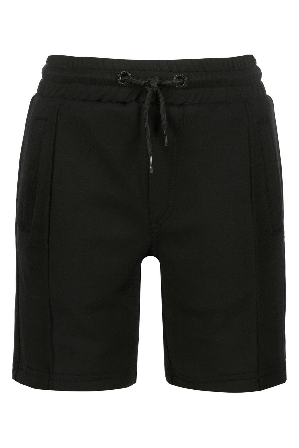 Zwarte jongens Raizzed relaxed regular waist sweatshort met elastische tailleband met koord en tekst print