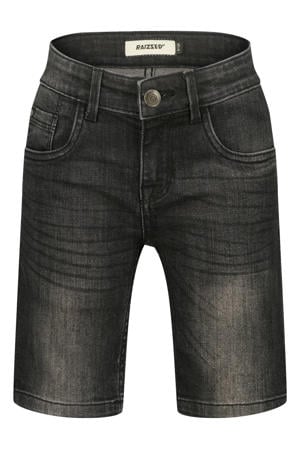 regular waist short black denim