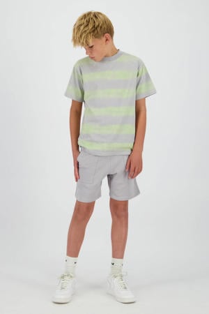 relaxed regular waist sweatshort lichtgrijs