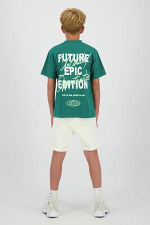 T-shirt met backprint groen