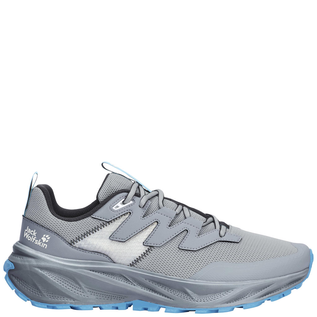 Grijs en blauwe heren Jack Wolfskin PS Trail Low mesh outdoor schoenen Low van mesh-pu/voering: mesh/voetbed: eva met veters