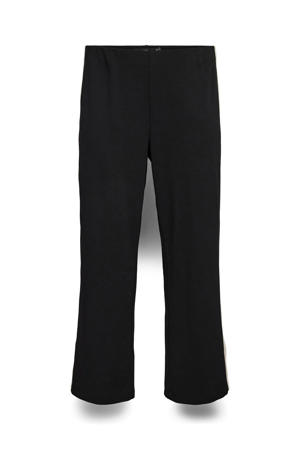 wide leg regular waist casual broek zwart