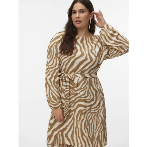 VERO MODA CURVE mini jurk bruin afbeelding