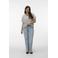 VERO MODA CURVE gestreepte T-shirt ecru gebreid