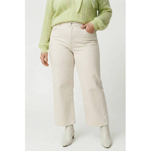 VERO MODA CURVE Vmctessa Hr Wide Jeans Ecru Ga Cur high waist ecru afbeelding