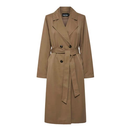 PIECES Curve trenchcoat bruin afbeelding