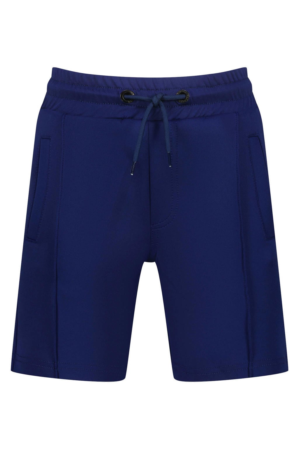 Donkerblauwe jongens Raizzed relaxed regular waist casual short van polyester met elastische tailleband met koord en effen