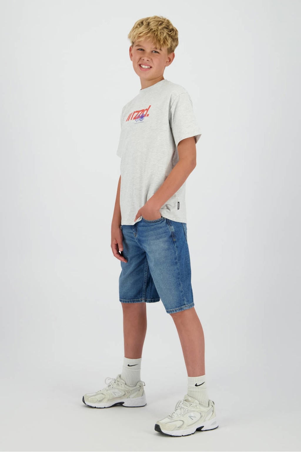 Raizzed T-shirt grijs melange
