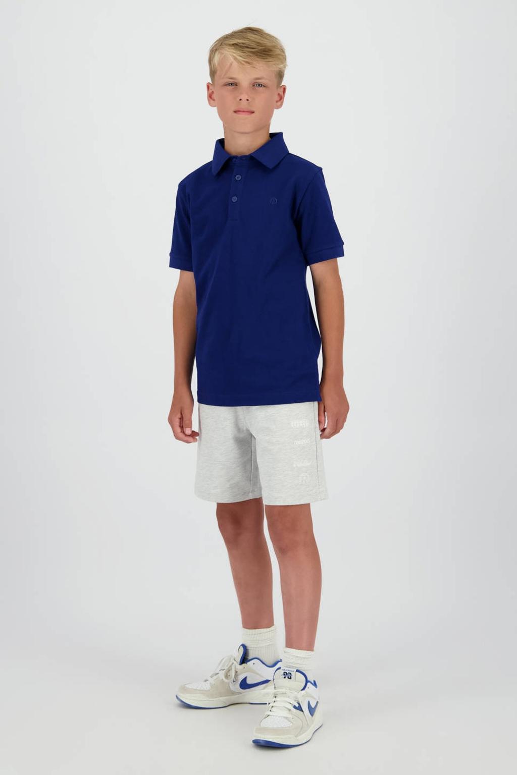 Raizzed pique polo donkerblauw