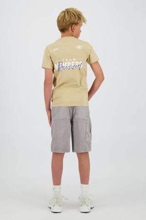 T-shirt met backprint zand