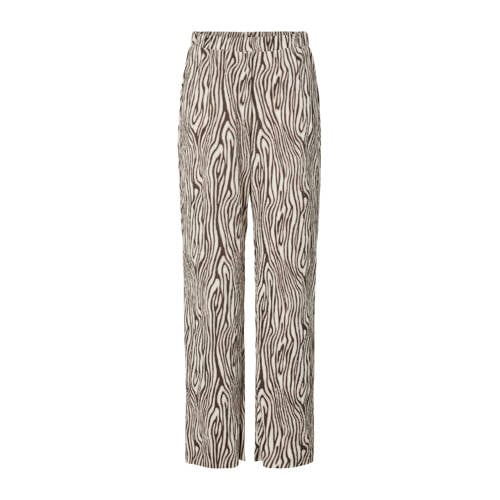 PIECES Curve high waist casual broek beige afbeelding