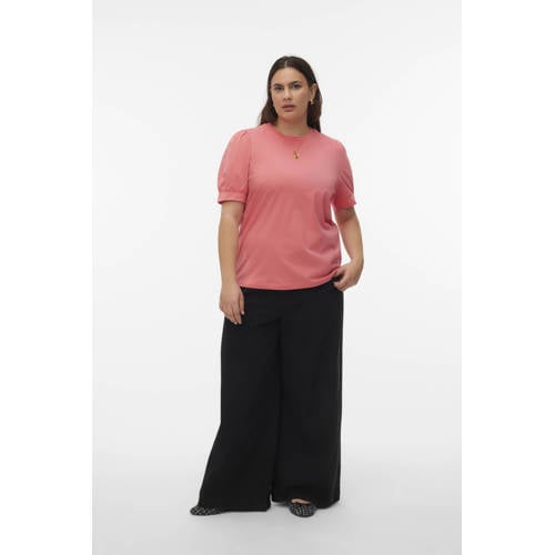 VERO MODA CURVE T-shirt koraalrood afbeelding