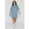 VERO MODA CURVE denim spijkerjurk light blue denim