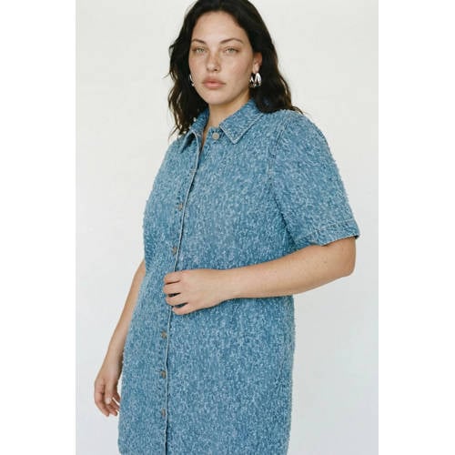 VERO MODA CURVE denim spijkerjurk light blue denim afbeelding