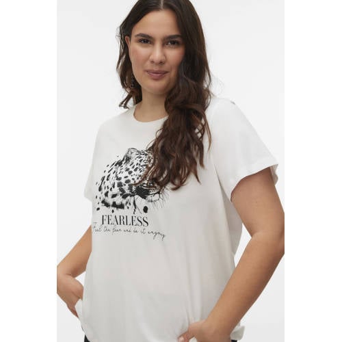 VERO MODA CURVE T-shirt wit afbeelding