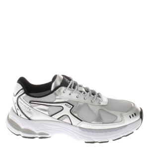 leren sneakers zilver