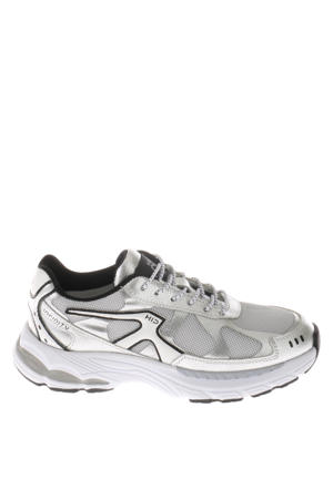 leren sneakers zilver