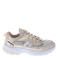 Hip leren sneakers goud