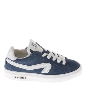 suède sneakers donkerblauw