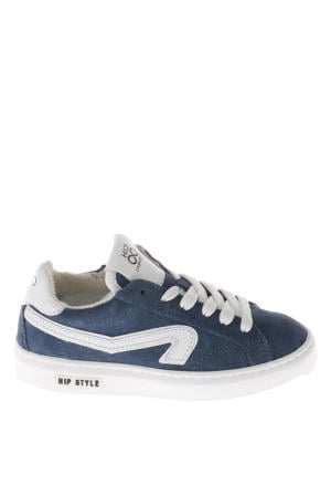 suède sneakers donkerblauw