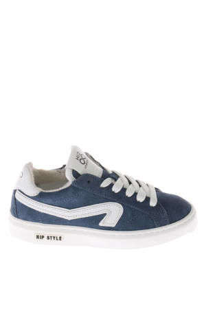 suède sneakers donkerblauw