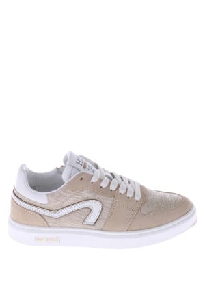 leren sneakers beige