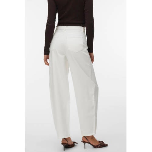 VERO MODA high waist barrel jeans wit afbeelding