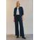 VERO MODA straight regular waist casual broek donkerblauw