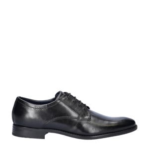 leren veterschoenen zwart