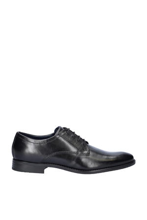 leren veterschoenen zwart