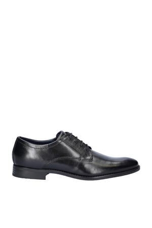leren veterschoenen zwart