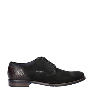nubuck veterschoenen zwart