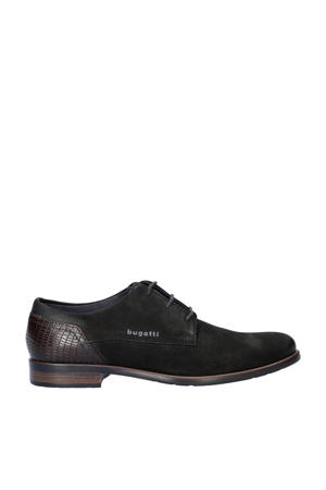nubuck veterschoenen zwart